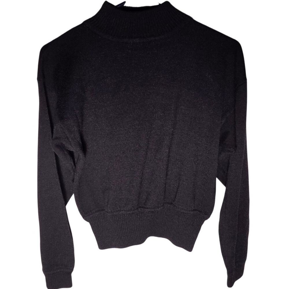Chic Liz Claiborne Dark Grey Knit Sweater - Size 8